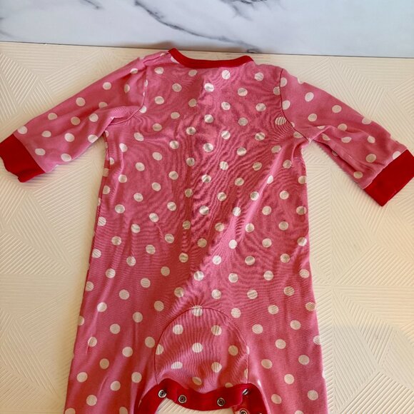 Baby Boden Pink Polka Dot Snap Romper Size 6–12 Months100% Cotton Footless - Picture 8 of 8